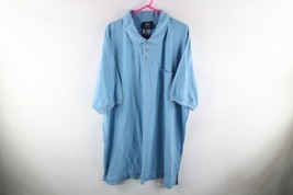 NOS Vintage Dickies Mens 4XL Spell Out Short Sleeve Pocket Polo Carolina Blue - £33.28 GBP