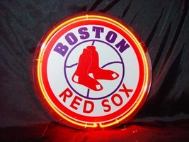 MLB Boston Red Sox Baseball Neon Light Sign 10&#39;&#39; x 10&#39;&#39; - £159.07 GBP