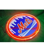 MLB New York NY Mets Baseball Neon Light Sign 10&#39;&#39; x 10&#39;&#39; - £155.58 GBP