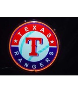 MLB Texas Rangers Baseball Neon Light Sign 10&#39;&#39; x 10&#39;&#39; - £155.58 GBP