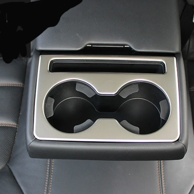 Car-Styling Stainless steel rear seat water cup holder Decoration Cover ... - $94.30