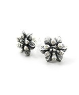 Sterling Silver Textured Petal Flower Post Earrings [Apparel] - £15.33 GBP