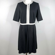Lauren Ralph Lauren LRL Shirt Shift Dress Womens 10 Rayon Blend Lined Cinched - £25.76 GBP