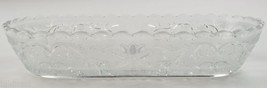 Tiara Crystal Sandwich Clear Celery Dish 10 1/4&quot; Long Vintage Glass Tableware - £14.66 GBP