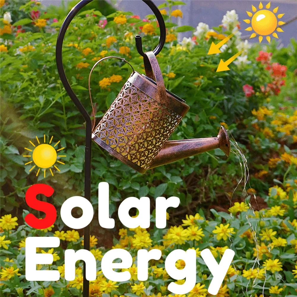Solar Watering Can Light Solar Powered Garden Lights Waterproof Decorative Outdo - £91.88 GBP