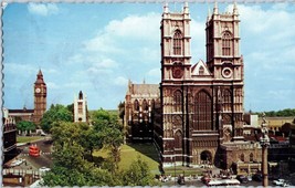 Westminster Abbey and Big Ben London England Postcard Posted 1963 - £7.87 GBP