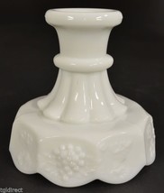 Vintage Westmoreland Panelled Grape Milk Glass Single Light Candlestick Holder - £10.06 GBP