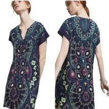 Anthropologie Maeve Medallion Silk Dress size Medium - £34.84 GBP