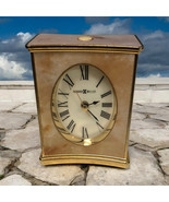 Vintage Howard Miller Quartz Gold marble print Table Clock made in Taiwa... - €41,58 EUR