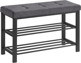 Songmics Shoe Bench, 3-Tier Shoe Rack For Entryway, Storage Organizer With Foam - £65.52 GBP
