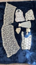 Lot Of Antique Silk and LACE Trims + Heavily Embroidered Sleeves &amp; Collars - £77.55 GBP