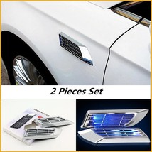 Solar  1 Pair 2 Pieces Modified Simulation Light Air Vent Car Styling Exterior A - £112.89 GBP