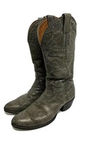 Nocona Mens Gray Leather Cowboy Western Rodeo Country Boots 8D Pull On 3... - $79.19