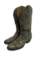 Nocona Mens Gray Leather Cowboy Western Rodeo Country Boots 8D Pull On 3... - $79.19