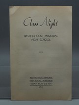 Vintage Westinghouse School Class Night Program 1947 Pittsburgh Pennsylvania - £22.57 GBP