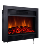 28.5 Inch Electric Fireplace Recessed with 3 Flame Colors - Color: Black... - $255.49