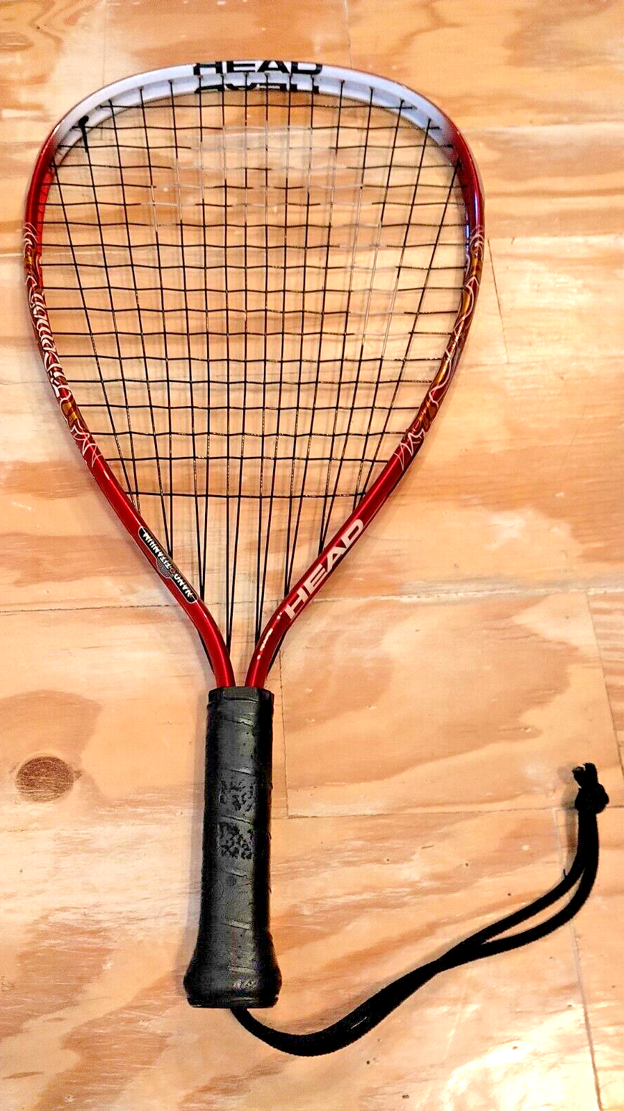 Head Nano Titanium Racquetball Sports Racket 22" Grip Ti Demon Black Red - $25.23