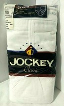 Size 38 Jockey Vtg 3 Pack Classic Men&#39;s Brief Tighty Whitey Inverted Y Front Fly - £30.55 GBP