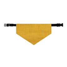 Radiant Sunny Yellow: Denim-Inspired Summer Fabric - Dog &amp; Pet Bandana C... - £18.66 GBP+