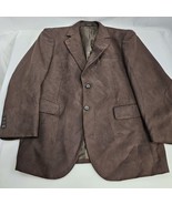 George Sports Coat Blazer Mens 42R Brown Faux Suede 2 Button Front Vintage - $20.53