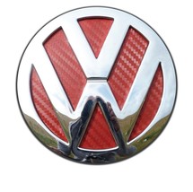 VW Volkswagen T6 Transporter Van Red Carbon Fibre REAR Badge Inserts Emblem - £12.53 GBP