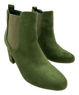 Allegra K Women&#39;s Round Toe Chunky High Heels Ankle Chelsea Boots Green ... - $23.96 CAD