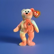 Ty Beanie Baby - PEACE the Ty-Dyed Bear (8.5 Inch) With Collector&#39;s Case - $12.99