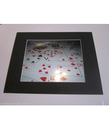 AMATUER COLOR PHOTOGRAPH PLAYING CARDS SPREAD OUT MATTED 8&quot; X 10&quot; - £7.96 GBP