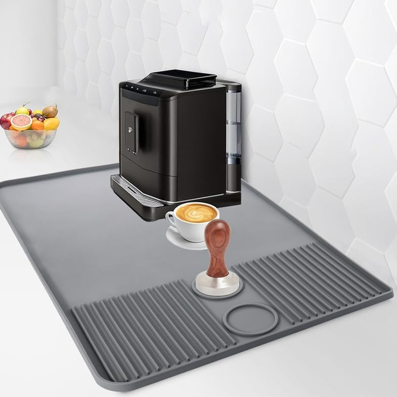 Silicone Coffee Bar Mat for Countertop – Emptycolor 16”X24” Heat Resistant Coffe Item image 12