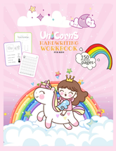 Unicorn Handwriting for Kids Unicorn Practice Paper Letter Tracing Workbook NEW - £11.72 GBP