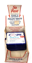 Vintage Sealed Phillips Milk Of Magnesia Tablets Metal Tin Box Medicine Display - £35.09 GBP