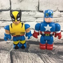 Marvel Wolverine And Captain America Mega Blocks Replacement Figures Lot... - $12.86