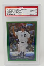 Authenticity Guarantee 
2012 Bowman Chrome #36 Miguel Cabrera Green Refractor... - £235.98 GBP