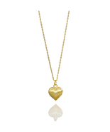18K Gold Brushed Puffed Heart Necklace - $65.00