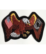 Patriotic Eagle POW MIA American Flag Military USA Embroidered 3.75&quot;w Pa... - £4.50 GBP