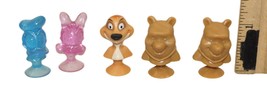 5 Piece Lot - Disney Best Buddies Micro Mini Popz - Rubber Suction Cup Toy 1.25&quot; - £5.50 GBP