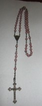 Vintage  pink beaded rosary - $28.45