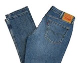 Levis 514 Blue Jeans Straight Leg Mens 38x32 Zipper Cotton Denim - £15.44 GBP