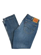Levis 514 Blue Jeans Straight Leg Mens 38x32 Zipper Cotton Denim - £15.55 GBP