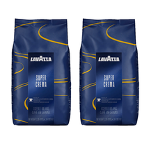 Lavazza Super Crema Whole Bean Coffee Blend, Light-Medium Espresso Roast, 2 Pack - £46.99 GBP