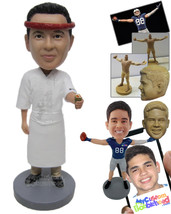 Personalized Bobblehead Sushi Chef Holding A Sushi Roll - Careers &amp; Professional - £73.13 GBP