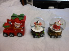 Evergreen &quot;Train Water Globe&quot; Table Top 3 Pc. Set NEW OTHER 2.8&quot; H - $460.40 MXN