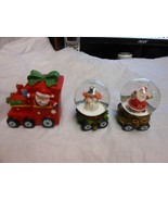 Evergreen &quot;Train Water Globe&quot; Table Top 3 Pc. Set NEW OTHER 2.8&quot; H - $34.62 CAD