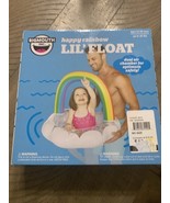 NEW Big Mouth Happy Rainbow Lil&#39; Float with Glitter Inflatable Child Poo... - $9.95