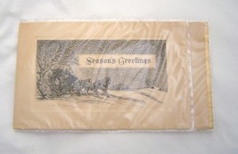 Vintage Christmas Card Seasons Greetings - £11.98 GBP