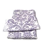 Purple &amp; White Vintage Floral Fabric-Sewing, Crafts, Upholstery, Materia... - $12.95