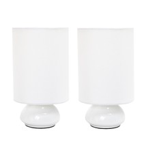 Simple Designs Gemini Colors 2 Pack Mini Touch Table Lamp Set with Fabri... - $420.04 MXN