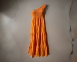 Shein One Shoulder Orange Tiered Peasant Dress Womens Size Medium Boho S... - £17.77 GBP