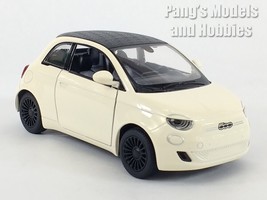 2020 New Fiat 500e 500 1/28 Scale Diecast Model by Kinsmart - CREAM / Off White - £13.13 GBP