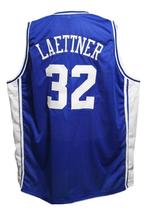 Christian Laettner #32 Custom College Basketball Jersey New Sewn Blue Any Size image 2
